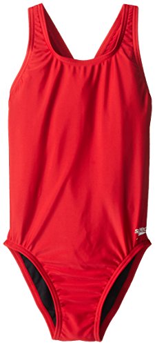 Speedo Big Girls' Pro LT Youth Superpro Swimsuit, Red, 24