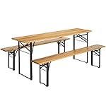 Best Choice Products 3 Piece Folding Picnic Table Set W/ Wooden Tabletop