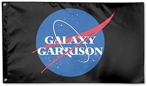 UDSNIS Voltron Galaxy Garrison NASA Parody Garden Flag 3 X 5 Flag For Outdoor Decoration Banner Black
