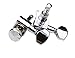 Guyker 6Pcs Guitar Machine Heads (3L + 3R) - 1:19 Locking Tuning Key Pegs Tuners Replacement for Electric or Acoustic Guitars (Chrome)