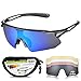 HUBO SPORTS Cycling Glasses, TR90 Unbreakable Frame Polarized Sports Sunglasses, Bike Glasses for Men Women with 5 Interchangeable Lens, Anti-UV400 for Driving Fishing Glof Baseball Running Hiking