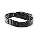 OLLIVAN for Xiaomi Mi Band 3 Replacement Strap, Miband 3 Replacement Band 16-22CM,Double Elastic Buckle Stainless Steel Metal Wrist Strap Wristband Watchband Bracelet for Mi Band 3(No Tracker) (Black)