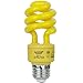 Sunlite SM13/Y 13-watt Spiral Energy Saving Compact Fluorescent CFL Light Bulb (40-Watt Incandescent Equivalent), Medium Base, Yellow (Bug Light)