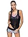 Zexxxy Sexy Women Retro 2 Pieces Tankini Swimsuits Print with Shorts Swimwear
