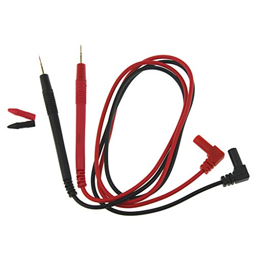 huanban072 1 Pair Probe Gold Plated Probe Test Leads Probe Cable for Multimeter Needle Tip + Alligator Pliers