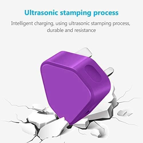 Themax® 1000mAh USB UK Plug Charger Compatible with iPhone iPad Samsung HTC LG Sony Huawei Motorolla BlackBerry Lenova Microsoft Xiaomi Google OnePlus Tablets Kindle (Purple) - Image 5
