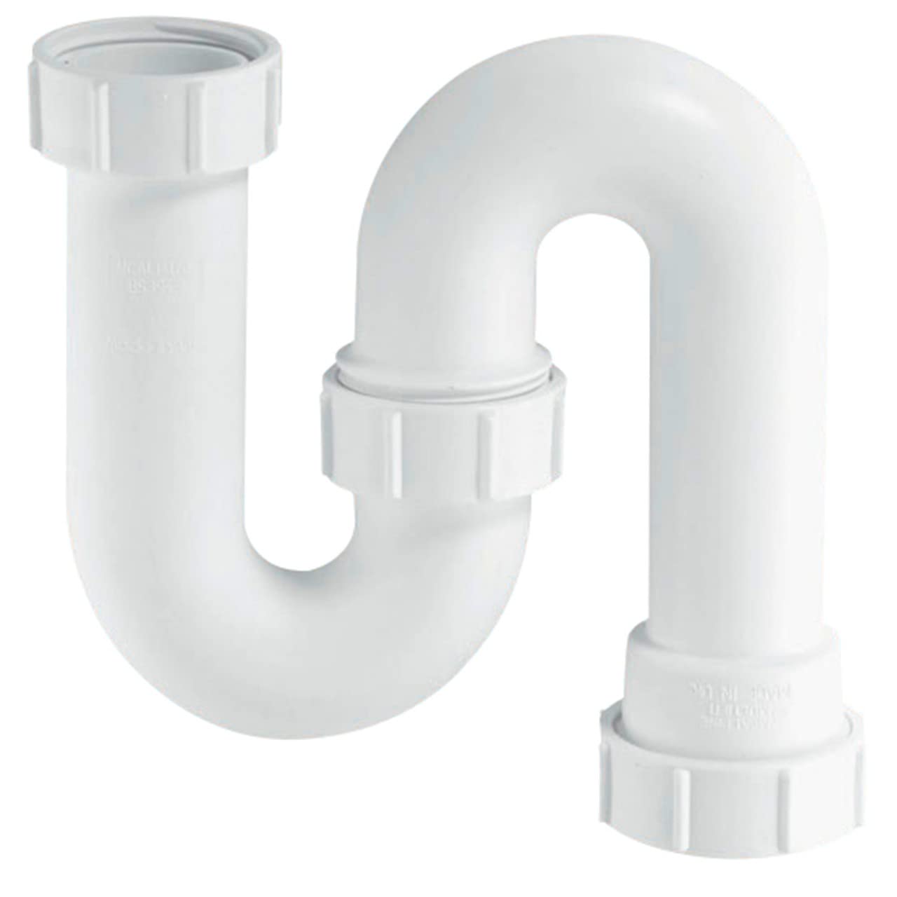 McAlpine SD10 Tubular Swivel 'S' Trap, White