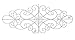 Bellaa 23226 Scrolled Metal Wall Art Medallion Plaque Oblong Living Room Home Decoration