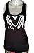 Gs-eagle Women's Heart-Shaped Skeleton Hands Graphic Design Tank Top