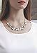 Happiness Boutique Women Statement Necklace Pastel Colors Flower Necklace Nude Gems in Neutral Colors Nickel Free