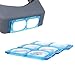 SKYZONAL Headband Magnifier Jewelry Visor Opitcal Glass Binocular Magnifier with Lens -1.5X 2X 2.5X 3.5X Magnification, 4