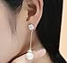 CNCbetter Women Fashion Charms Simulated-Pearl Charms Ball Dangle Long Screw Back Clip On Earring