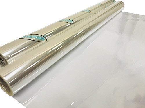 INERRA Clear Plain Cellofilm Roll Florist Gift Wrap Thick 35 Micron Film (100 Metres x 80cm)