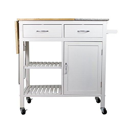 Nordic Furniture Granite Island Rolling Kitchen Workstation