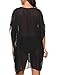 luvamia Women's Crochet Lace Trim Cutout Plunge Neck Chiffon Swimsuit Cover Up