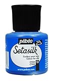 Pebeo Setasilk Silk Painting 45-Milliliter Bottle, Cyan