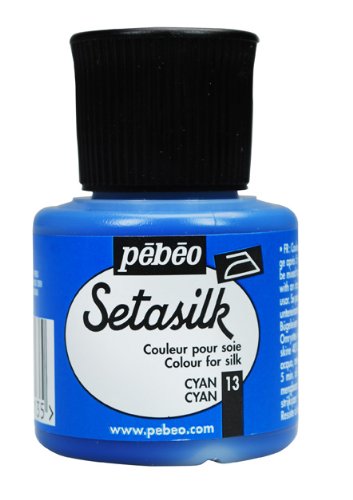 Pebeo 181-013 Setasilk Silk Painting 45-Milliliter Bottle, Cyan