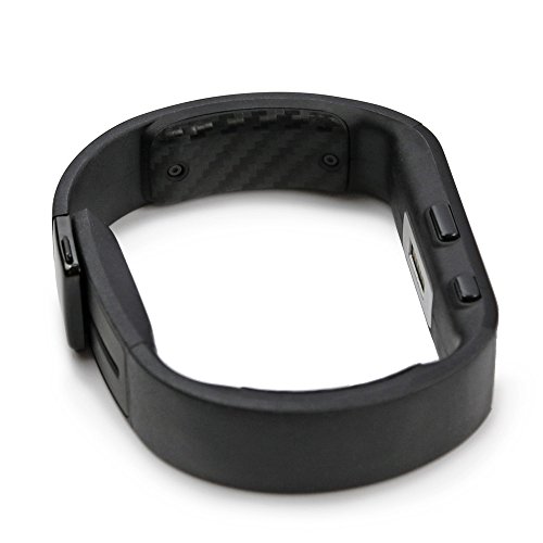 ArmorSuit MilitaryShield - Microsoft Band Medium (4M5-00002) Battery Covers ONLY Black Carbon Fiber Skin Protector with Lifetime Replacements
