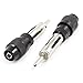 SODIAL(R) 2pcs Auto Car Radio AM/FM Antenna Adapter Male Plug Connector Black