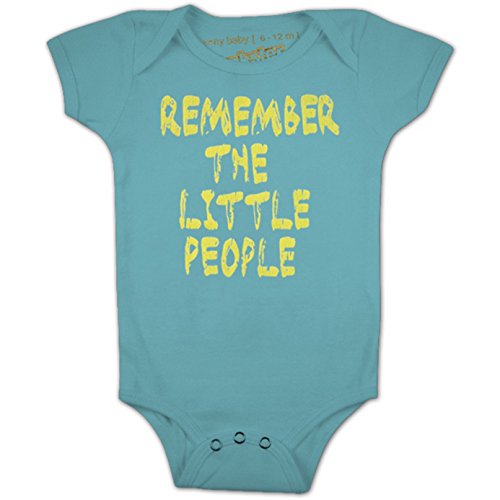 Punkster Baby Girl's REMEMBER THE LITTLE PEOPLE SS Punksie 12-18M Teal