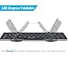 ESYNIC Foldable Bluetooth Keyboard Ultra Slim Pocket Size Bluetooth Keyboard Wireless for I for IOS/Android/Windows Rechargeable Battery Aluminum Alloy Housing