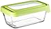 Anchor Hocking 4 3/4-Cup Rectangular Food Storage Containers with Green TrueSeal Lids -