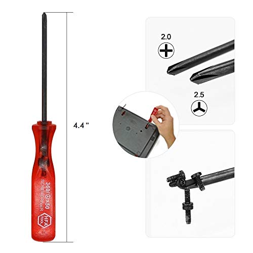 Precision Triwing Screwdriver Compatible With Nintendo, 3.8mm and 4.5mm Security Screwdriver Full Torx Screwdriver Game Bit Tool Set For Nintendo Switch/Nintendo Wii/DS Lite/GBA, Xbox - Thumbnail 2