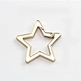 Star Carabiner - Stainless Steel Heavy Keychain Clip,Snap Hook Holder Carabiner Hook Clip,Keychain Carabiners for Keys and Wallet Accessory with Key Chain Rings