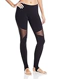 DeepTwist Women's Mesh Yoga Pants Full Length Barre Stirrup Leggings Active Gym Workout Running Tights