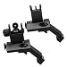 SOUFORCE 45 Degree Offset Backup Iron Sights, Front and Rear Canted Flip Up Sight Set for Picatinny and Weaver Rail Mount