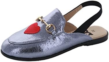 Hoo Shoes - Girls Mule/Slide - Pewter Metallic - Fashion Slip-On (Little Kid/Big Kid)