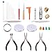 Paxcoo 32Pcs Jewelry Making Supplies Repair Kit with Jewelry Pliers and Beading Wire