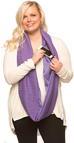 SHOLDIT Basic Pocketed Infinity Scarf - Tread Purple