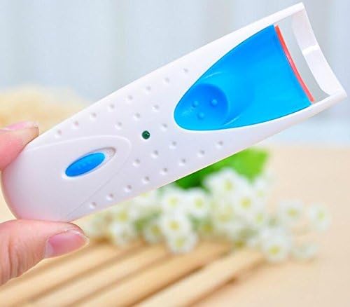 Best Gift Eyelash curler Heated with Silicone Pads,No Crimping, Pulling, No damages to Eyelashes LED Light (BLUE)