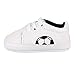 Fairy Season Toddler Prewalker Football Lace Up Sneaker Breathable PU Leather Trainers Shoes (3-6 months, Black)