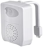 Sunnest Motion Activated Toilet Night Light, LED Toilet Seat Nightlight, Motion Sensor Toilet Bowl Light with UV Sterilizer and PVC Fragrance Slice 16 Color Changes Modes, Fit Any Toilet