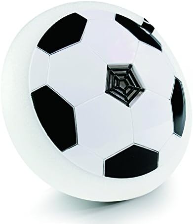 Air Soccer Disc Hover Ball Indoor Electronic Kids Toys Floating Soccer LED Training Football with Foam Bumpers for Outdoor Indoor Games Boys Girls Gift, White