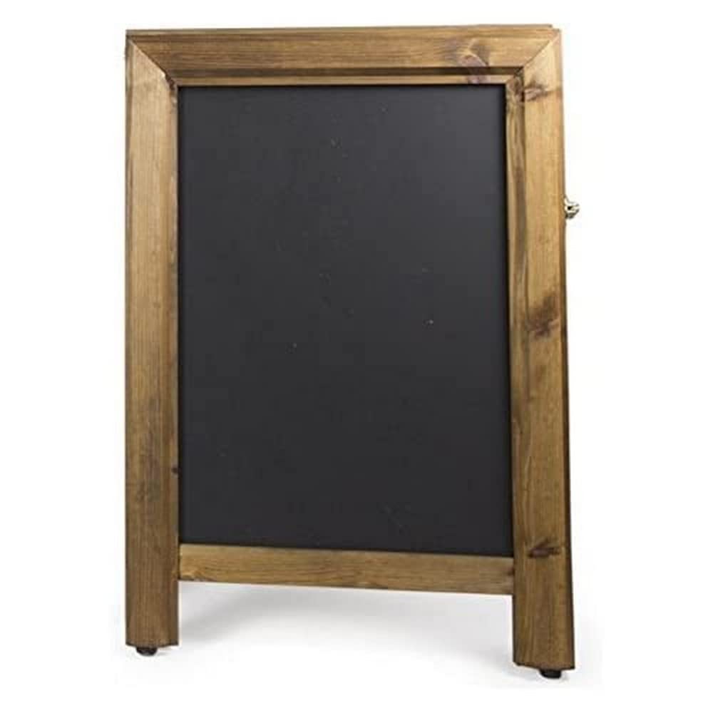 Chalkboards UK Premium Square Top A Frame Blackboard, Wood, Black, H 78 x W 52 mm