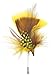 Stacy Adams Men's Feather Lapel Pin, Brown/Yellow, One Size