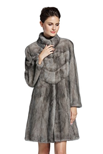 YR Lover Women's Whole Skin Long Mink Fur Coat Winter Warm Mink Jacket Overcoat YR Lover Women's Whole Skin Long Mink Fur Coat Winter Warm Mink Jacket Overcoat