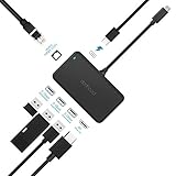 dodocool USB C Hub 6-in-1 with Power Delivery Type C Charging Port, 4K HD Output, Gigabit Ethernet Adapter, 3 USB 3.0 Ports for MacBook Pro/Chromebook Pixel and More