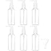 TecUnite 6 Pack Small Pump Bottles Clear Travel Bottle Plastic Empty Spray Dispenser Hand Lotion Sanitizer Refillable Accessories Set with Small Funnel for Flight, Airport, Holiday(100 ml,White)