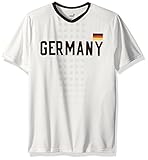 OuterStuff World Cup Soccer Germany Mens -Federation Jersey Short sleeve Tee, White, Medium