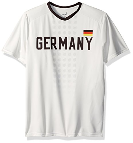 Outerstuff World Cup Soccer Germany Mens -Federation Jersey Short Sleeve Tee, White, Medium