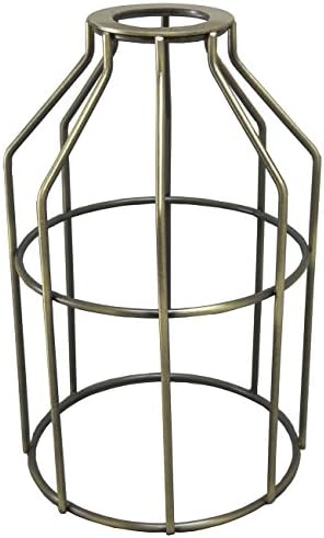 iLightingSupply 37-0108-30 Vintage Premium Washer Mount Bulb Cage - Open Style - AB, Antique Brass