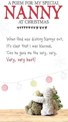 Nanny Christmas Card, Cute Nanny Christmas Cards, Christmas Card Nanny, Nanny Christmas Card for Her Nanny Christmas Cards