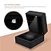 J.Rosée Proposal Engagement Ring Box Black Jewelry Organizer Velvet with LED Rubber Paint(1)