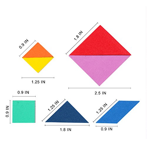 Tangram Travel Game Magnetic Puzzle Book Game Tangrams Jigsaw Shapes Dissection with Solution Questions Traveler Challenge IQ Educational Toy for 3-100 Years Old with 2 Set of Tangrams 360 Patterns
