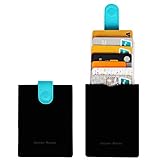 RFID Minimalist Slim Wallets - Credit Card Holder Front Pocket Wallet for Men Women (Jet Black)