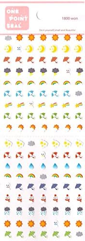 OfficeA Tiny / Mini Character Stickers for Diary (Weather), x 2 sheets